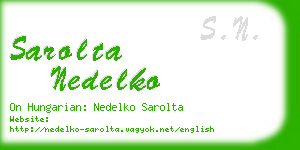 sarolta nedelko business card